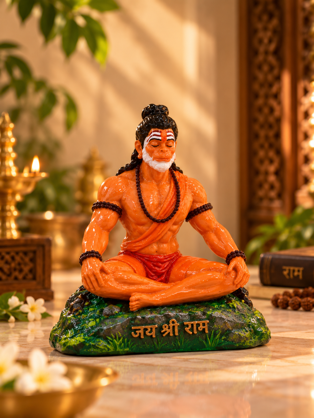Meditative Dhyan Hanuman Murti (Padmasana)
