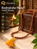 Authentic Small Bead Rudraksha Mala (108+1 Beads)