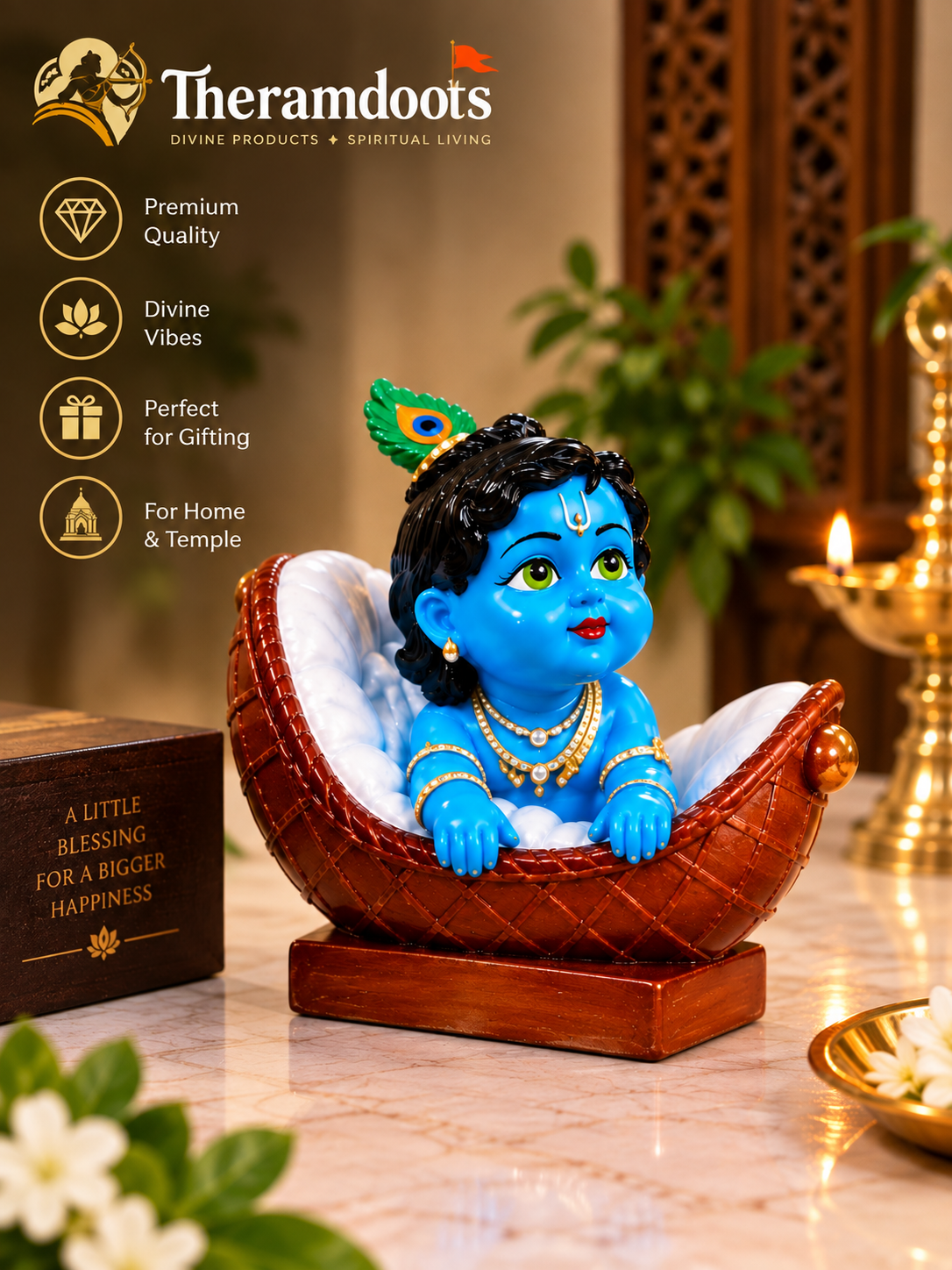 Bal Krishna Murti -Handpainted