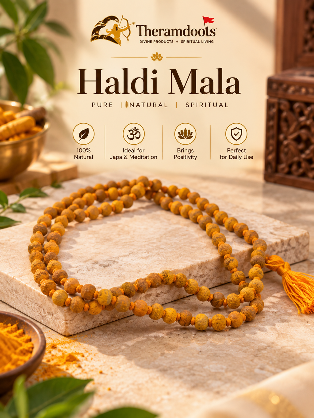 Divine Natural Haldi Jap Mala