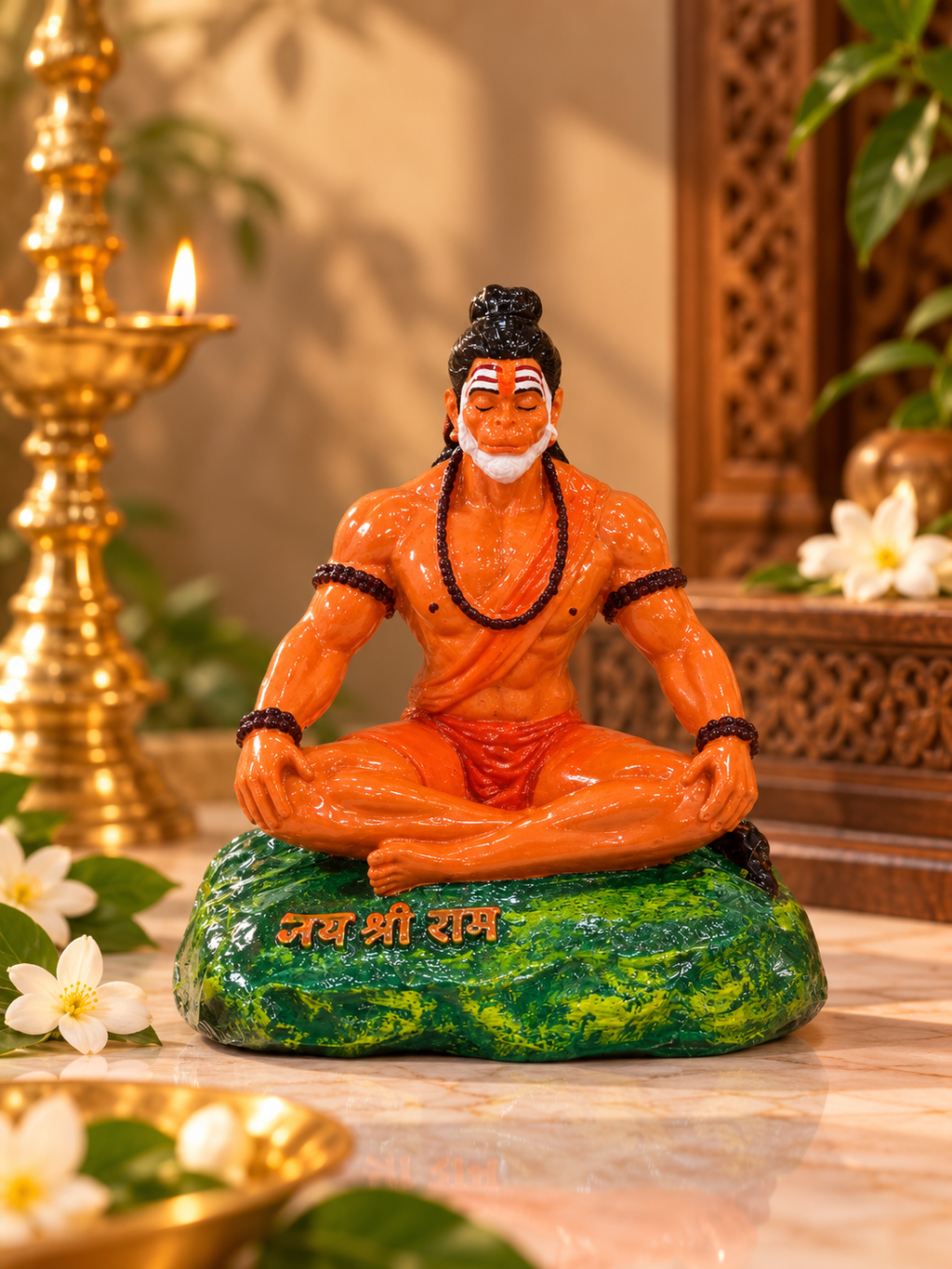 Meditative Dhyan Hanuman Murti (Padmasana)