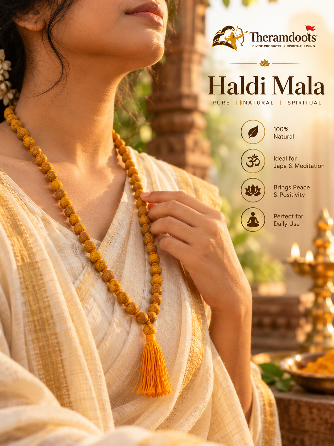 Divine Natural Haldi Jap Mala
