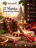 Authentic 27 Manka Rudraksha Mala (Sumarni / Pocket Jaap Beads)