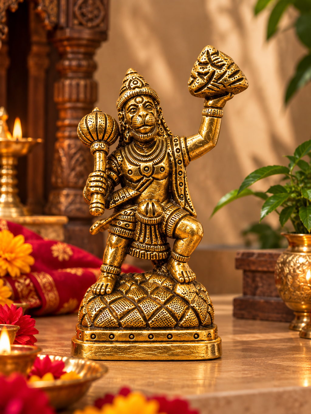 Veer Hanuman Sanjeevani Brass Idol