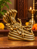 Shesh Shaye Vishnu Ji Brass Idol (with Maa Lakshmi)