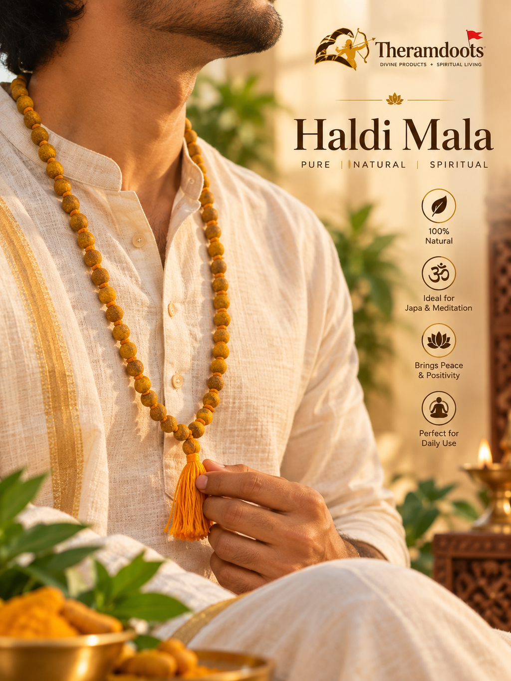 Divine Natural Haldi Jap Mala
