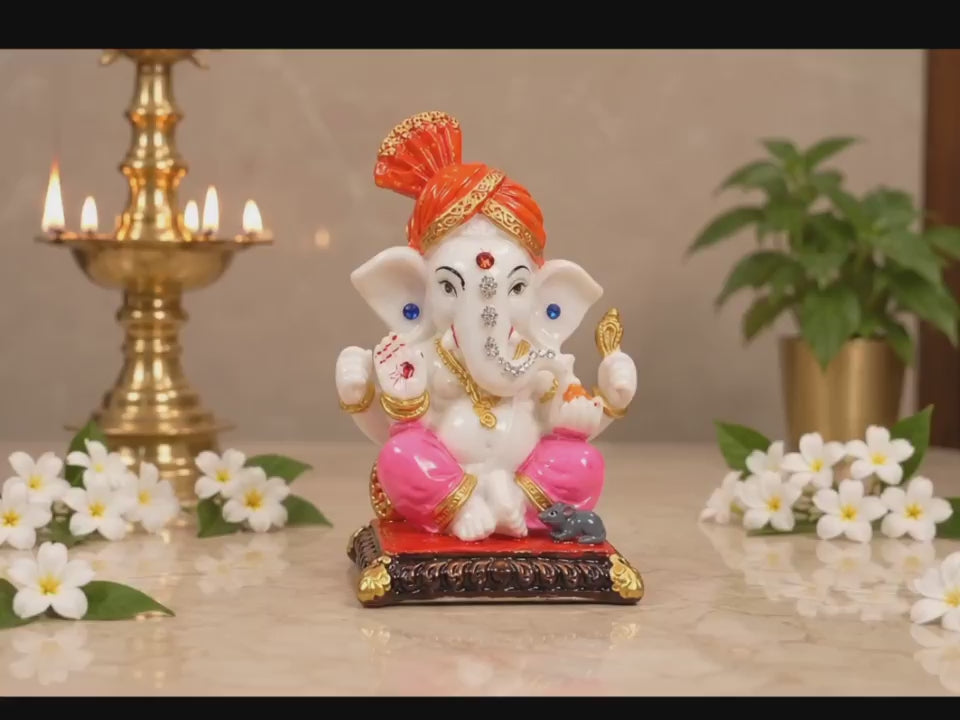 Pavitra Handcrafted Shri Ganesha Murti with Mushak
